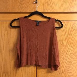 Burnt Orange Loose Tank Crop Top